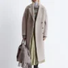 Voluminous Belted Wool Coat