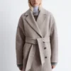 Voluminous Belted Wool Coat