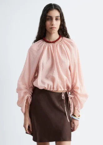 Voluminous Tie-Detail Blouse