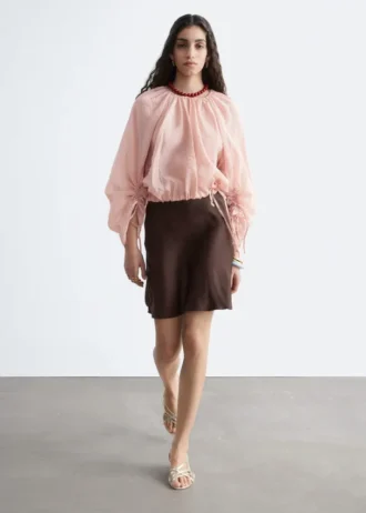Voluminous Tie-Detail Blouse