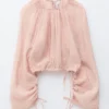 Voluminous Tie-Detail Blouse