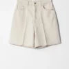 Wide-Leg Denim Shorts