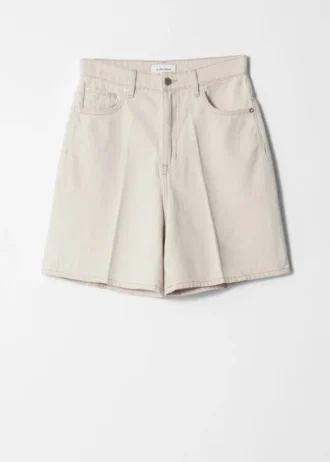 Wide-Leg Denim Shorts