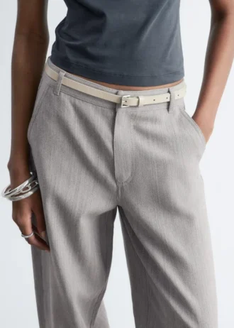 Wide-Leg Wool Trousers