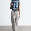 Wide-Leg Wool Trousers