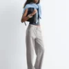 Wide-Leg Wool Trousers