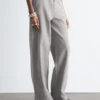 Wide-Leg Wool Trousers