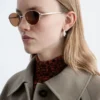 Wire-frame Oval Sunglasses
