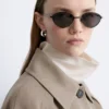 Wire-frame Oval Sunglasses