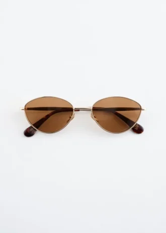 Wire-frame Oval Sunglasses