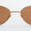 Wire-frame Oval Sunglasses
