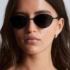 Wire-frame Oval Sunglasses