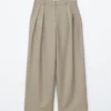 Wool-Blend Tailored Trousers