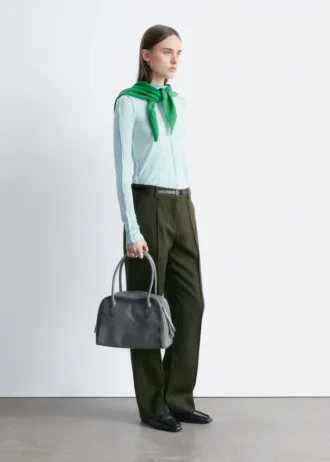 Wool-Blend Tailored Trousers