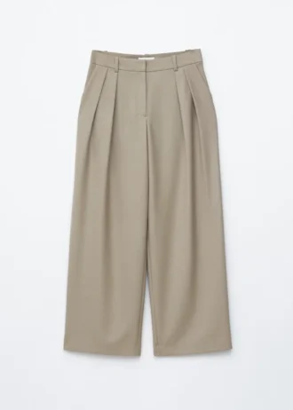 Wool-Blend Tailored Trousers