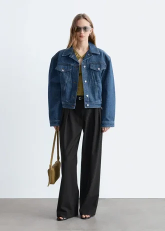 Wool-Blend Tailored Trousers