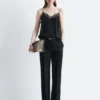 Wool-Blend Tailored Trousers