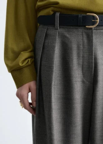 Wool-Blend Tailored Trousers