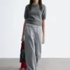 Wool-Blend Tailored Trousers