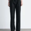 Wool-Blend Tailored Trousers