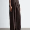 Wool-Blend Tailored Trousers