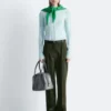 Wool-Blend Tailored Trousers