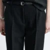 Wool-Blend Tailored Trousers