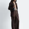 Wool-Blend Tailored Trousers