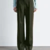Wool-Blend Tailored Trousers