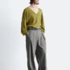 Wool-Blend Tailored Trousers