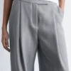 Wool-Blend Tailored Trousers