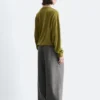 Wool-Blend Tailored Trousers