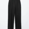 Wool-Blend Tailored Trousers
