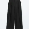 Wool-Blend Tailored Trousers