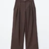 Wool-Blend Tailored Trousers