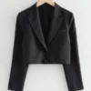 Wool Cropped Blazer