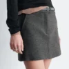 Wool Mini Skirt