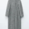 Wool Shearling Maxi Coat