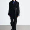 Wool Tie-Belt Blazer