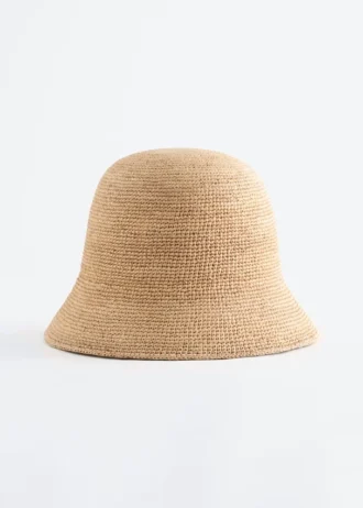 Woven Straw Bucket Hat