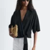Wrap-Front Blouse