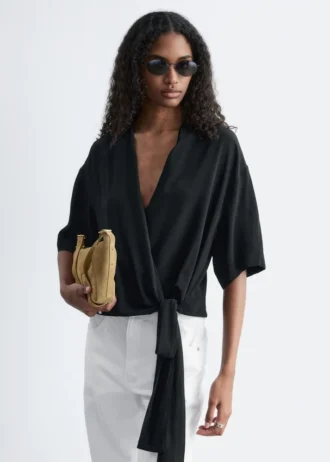 Wrap-Front Blouse