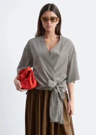 Wrap-Front Blouse