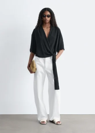 Wrap-Front Blouse