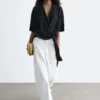 Wrap-Front Blouse