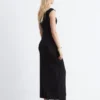 Wrap-Front Midi Dress