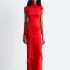 Wrap-Front Midi Dress