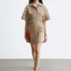 Wrap-Front Mini Dress