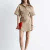 Wrap-Front Mini Dress