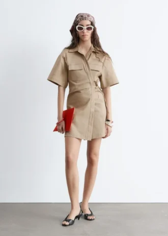 Wrap-Front Mini Dress